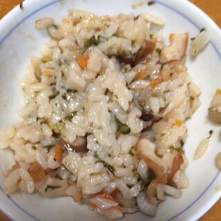 間引き菜のシンプル♪シンプル♪炊き込み御飯☆